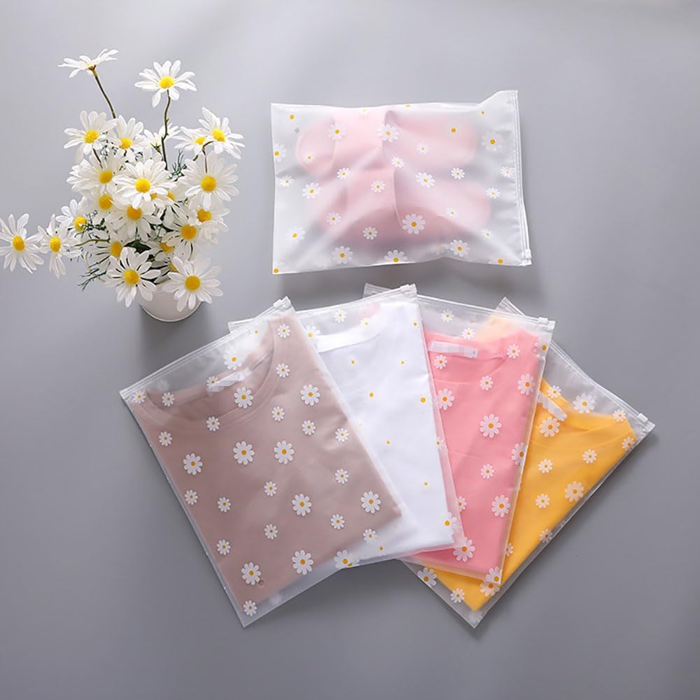 20 Pcs 40 x 30cm Reusable Ziplock Bags Plastic Hospital Bags Travel Storage Bags Clothes Shoe Bags Waterproof Luggage Organiser Pouch for Clothes Shoes Cosmetics - Image 3